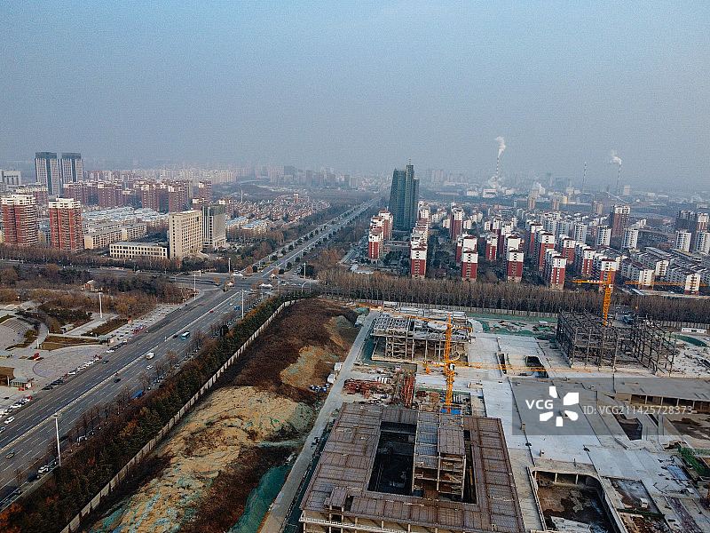 兖州 大禹南路 百卉公园 海情康城 兖州区文化广场 兖州一中图片素材