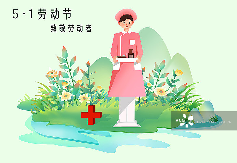 五一劳动节护士图片素材