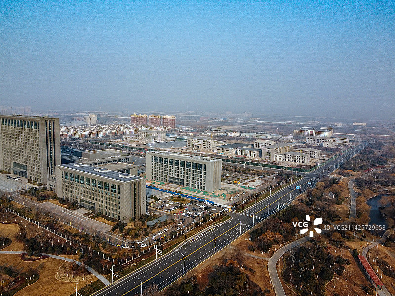 丰县 飞龙湖 中阳大道 凤鸣泉 人民医院 东环路 航拍 文博园图片素材