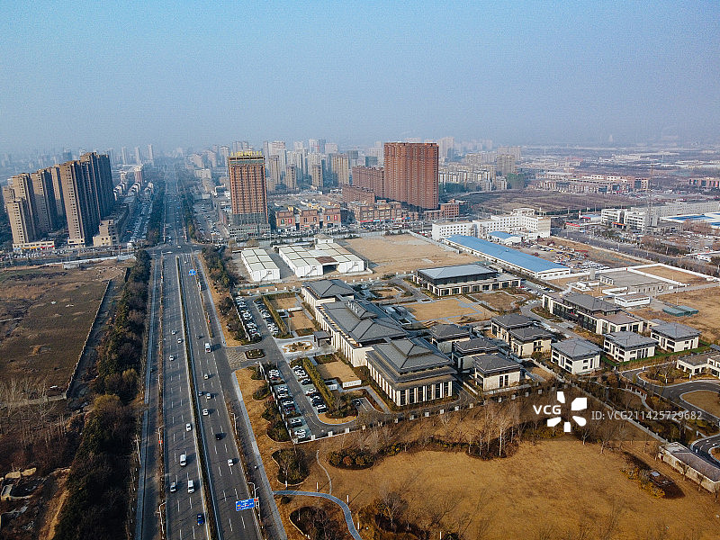 丰县 飞龙湖 中阳大道 凤鸣泉 人民医院 东环路 航拍 文博园图片素材