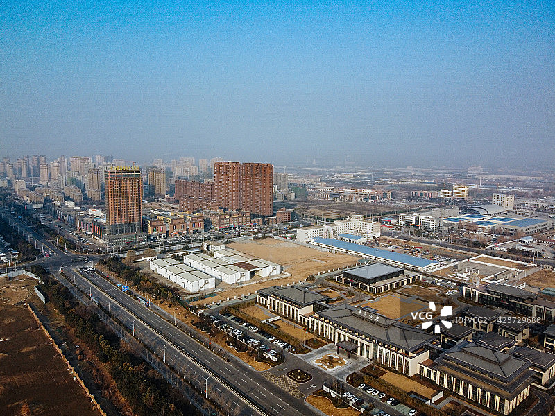 丰县 飞龙湖 中阳大道 凤鸣泉 人民医院 东环路 航拍 文博园图片素材