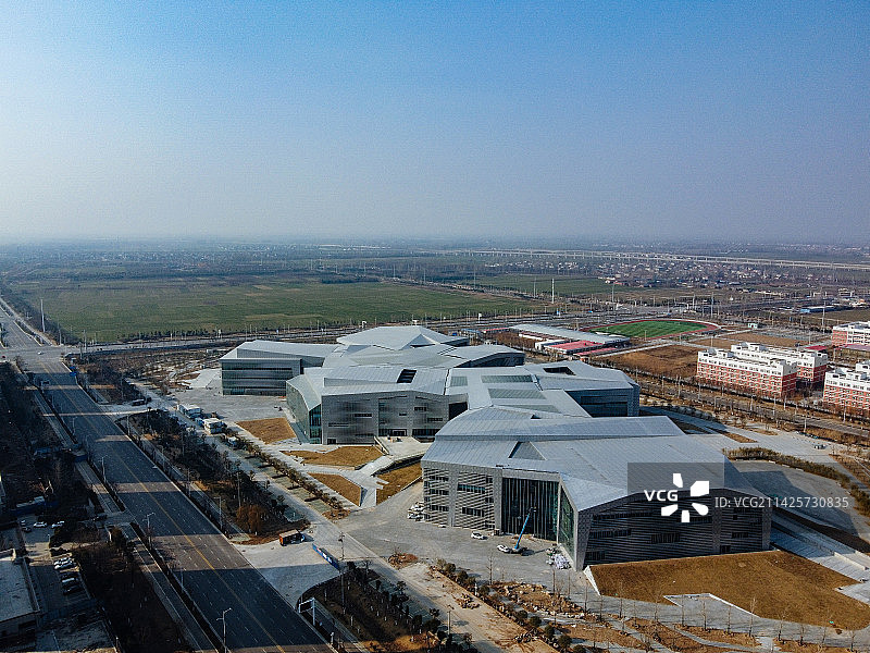 萧县 复兴路 岱湖公园 凤城大道 航拍 地标图片素材