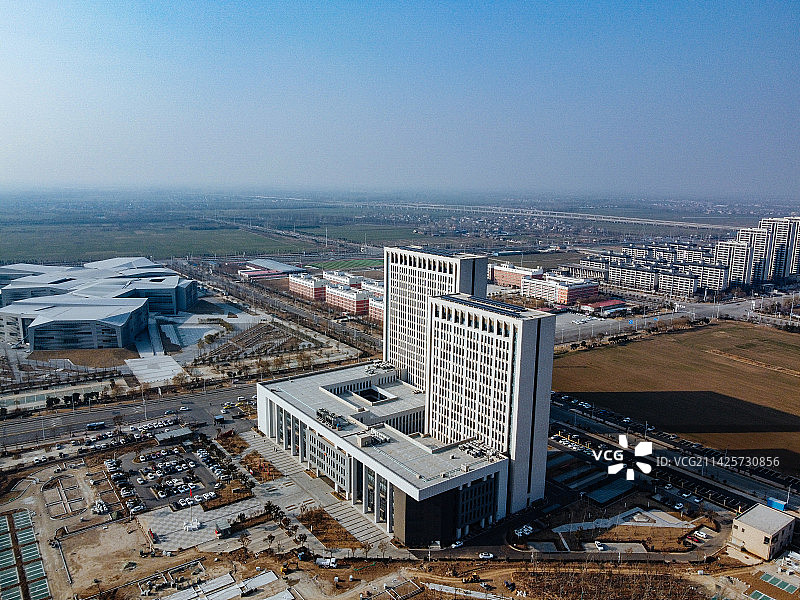 萧县 复兴路 岱湖公园 凤城大道 航拍 地标图片素材