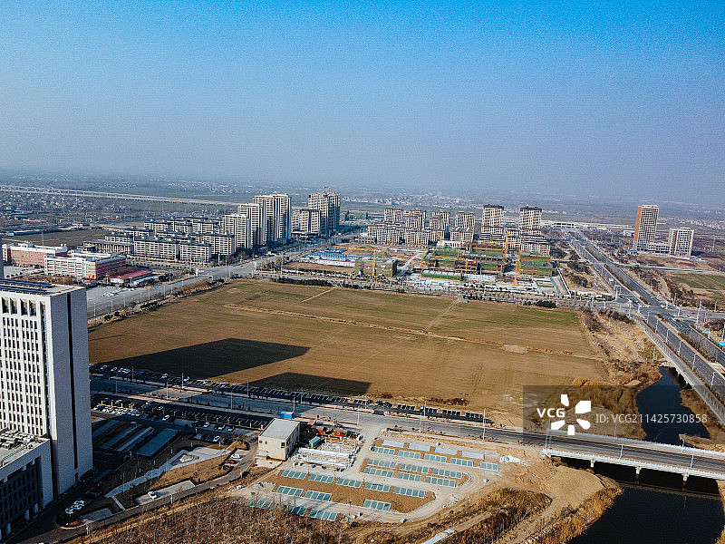 萧县 复兴路 岱湖公园 凤城大道 航拍 地标图片素材