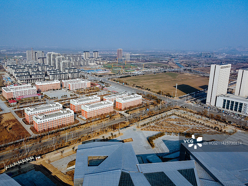 萧县 复兴路 岱湖公园 凤城大道 航拍 地标图片素材