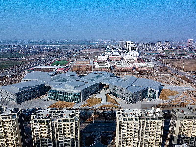 萧县 复兴路 岱湖公园 凤城大道 航拍 地标图片素材