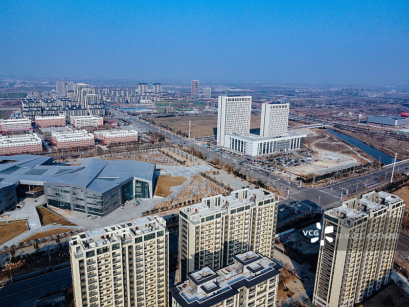 萧县 复兴路 岱湖公园 凤城大道 航拍 地标图片素材