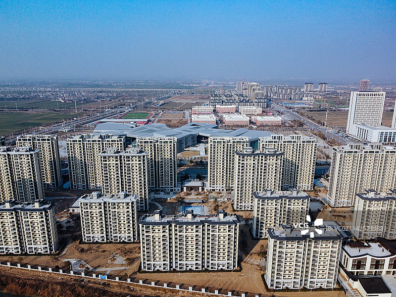 萧县 复兴路 岱湖公园 凤城大道 航拍 地标图片素材