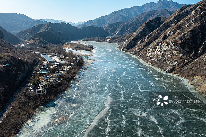 冰封永定河图片素材