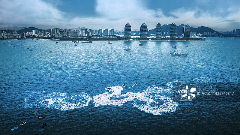 海南三亚湾风景图片素材