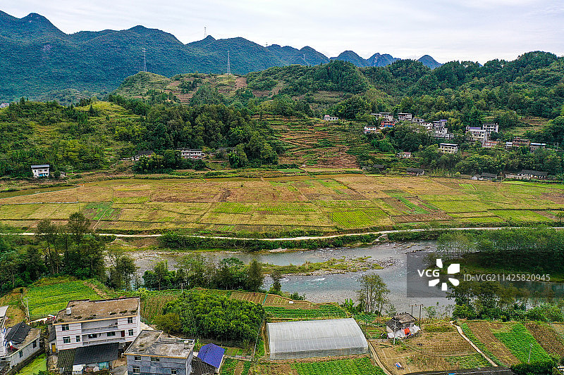 神秘湘西桑植县航拍照图片素材