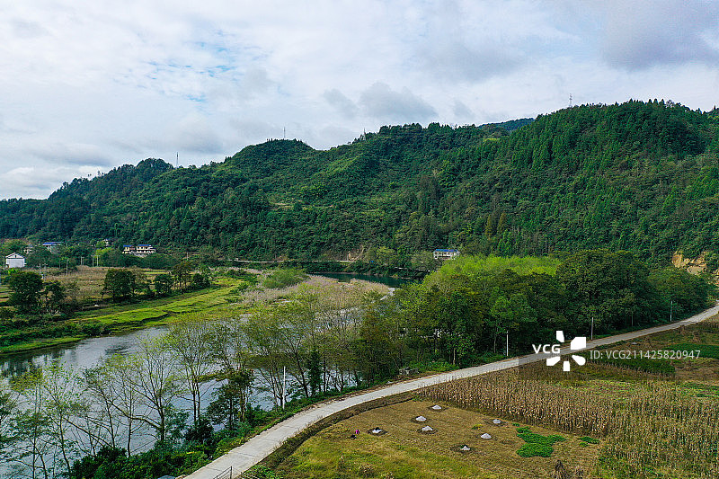 神秘湘西桑植县航拍照图片素材