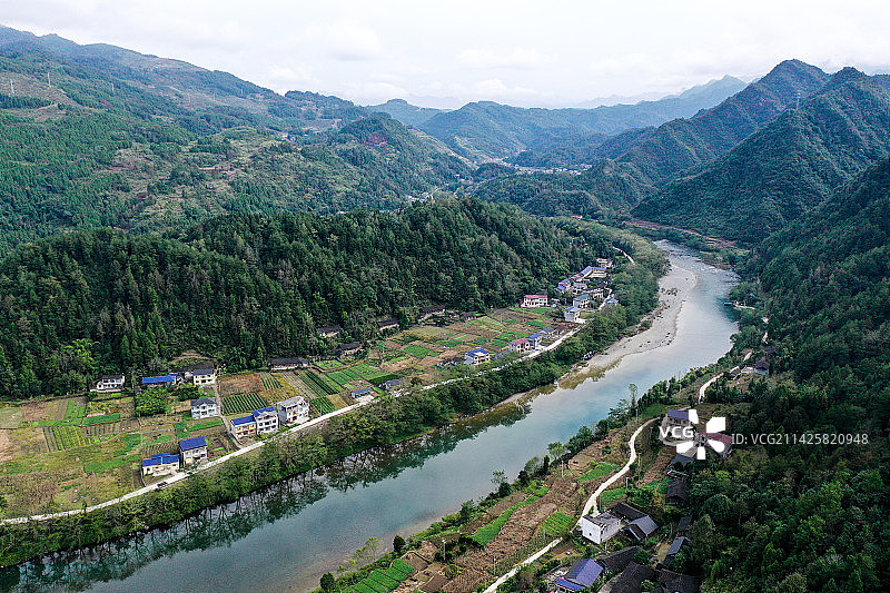 神秘湘西桑植县航拍照图片素材