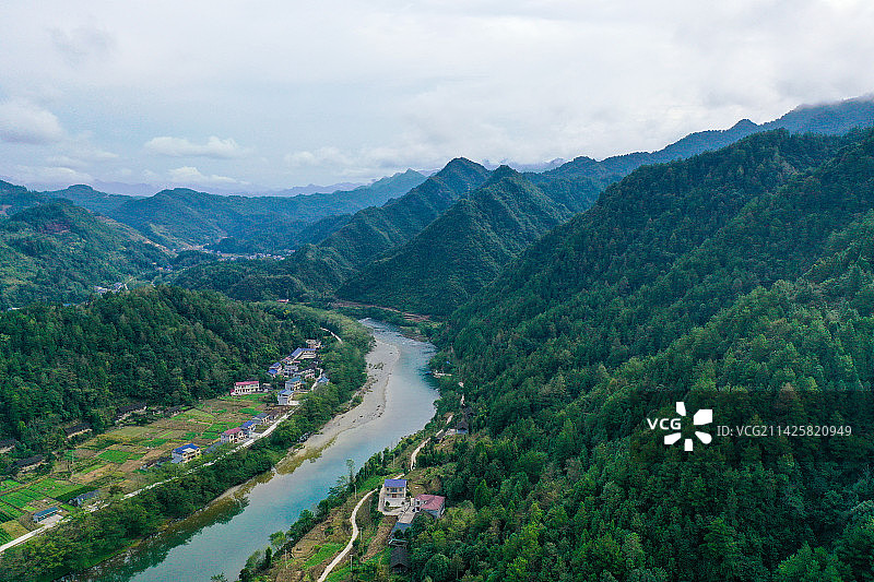 神秘湘西桑植县航拍照图片素材