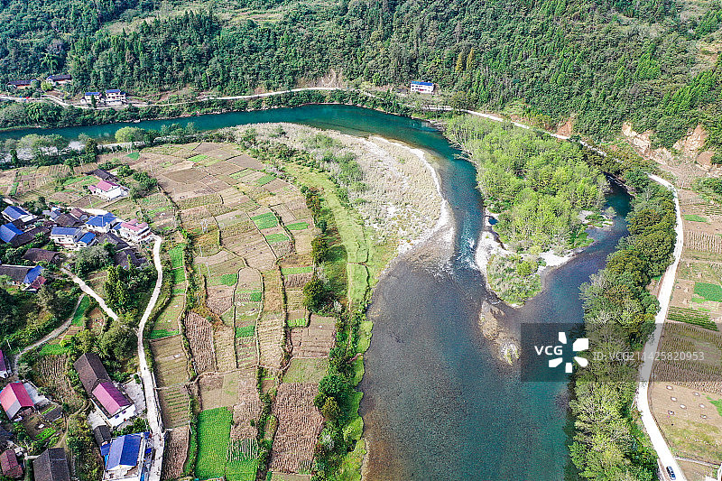 神秘湘西桑植县航拍照图片素材
