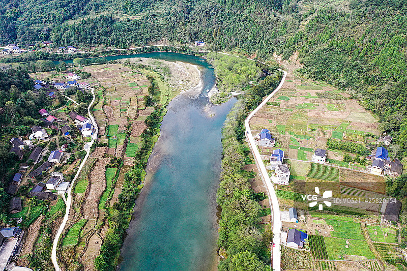 神秘湘西桑植县航拍照图片素材