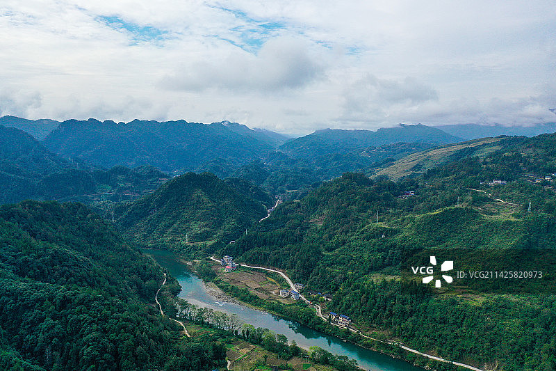 神秘湘西桑植县航拍照图片素材