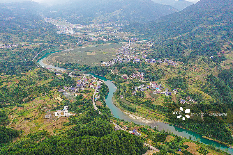 神秘湘西桑植县航拍照图片素材