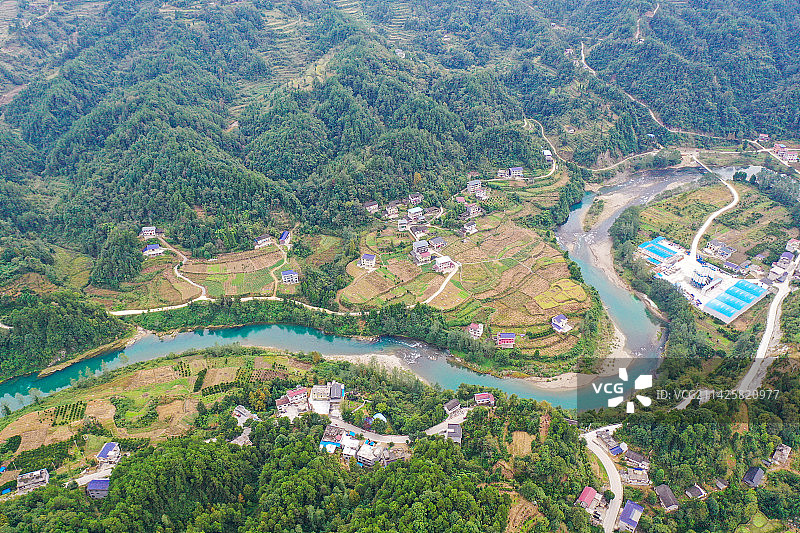 神秘湘西桑植县航拍照图片素材