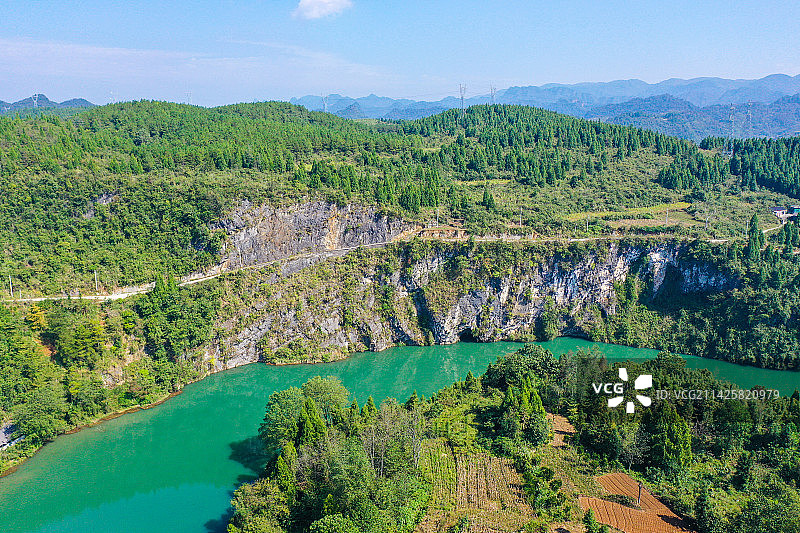 神秘湘西桑植县航拍照图片素材