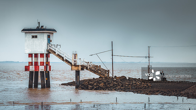 横沙岛水文站图片素材
