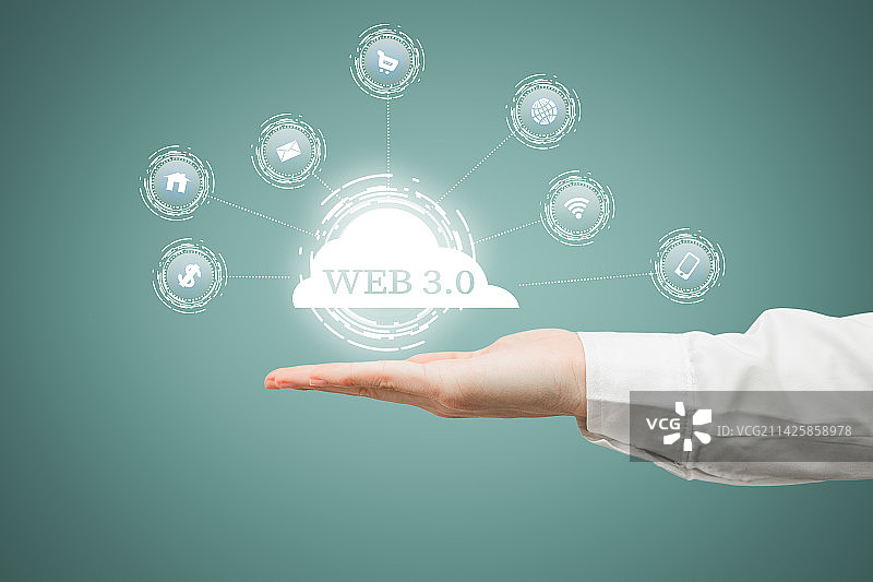 web3.0或web3互联网概念图片素材