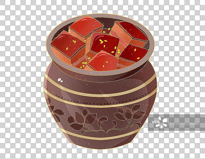 手绘罐罐肉美食素材元素图片素材