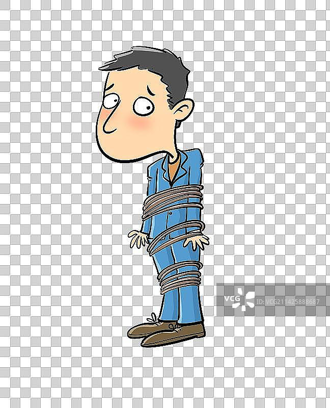 一个被捆绑的人图片素材