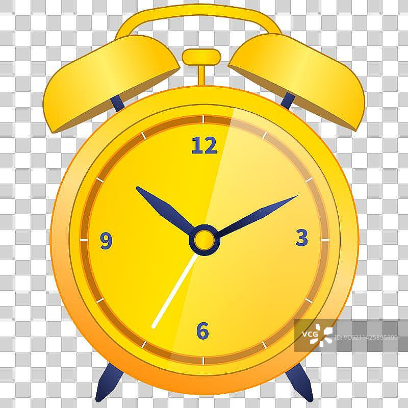 金色闹钟元素图片素材