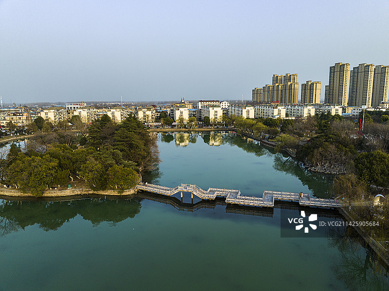 安徽省合肥市长丰县水湖公园风光图片素材