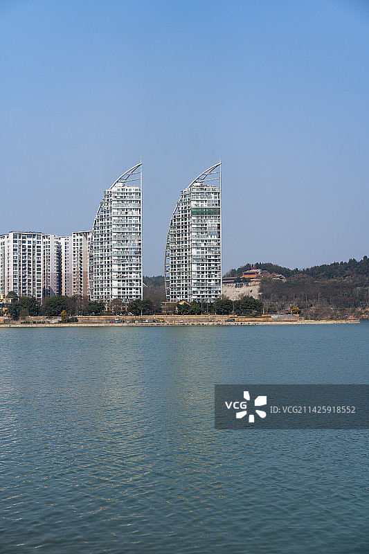 四川绵阳桃花岛风光图片素材