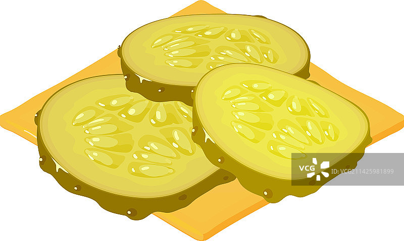 芝士汉堡配料图标2.5D图片素材