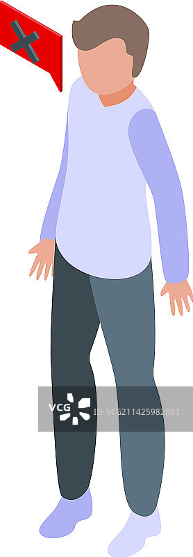 儿童心理2.5D等距图标图片素材