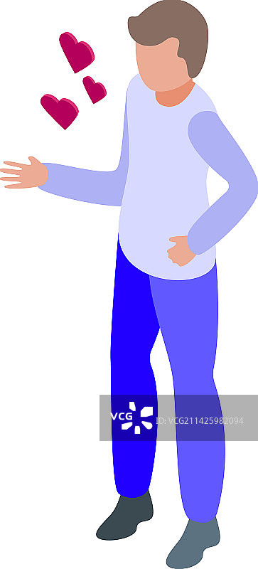 儿童心理关怀等距图标图片素材