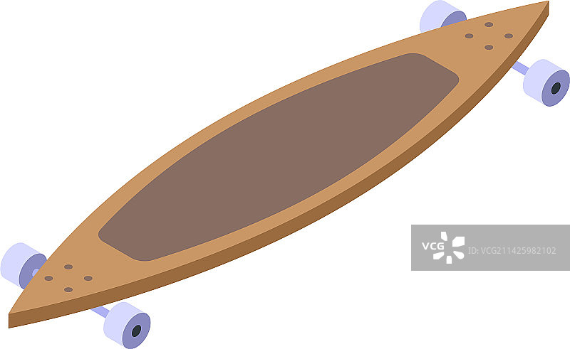 复古2.5D长板图标图片素材