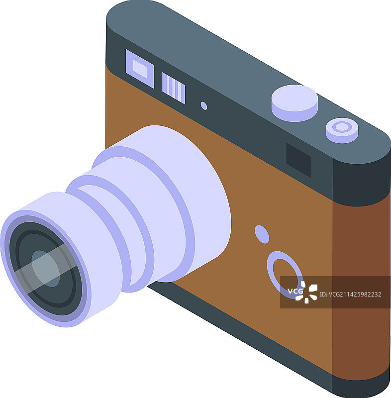 模拟相机2.5D复古图标图片素材