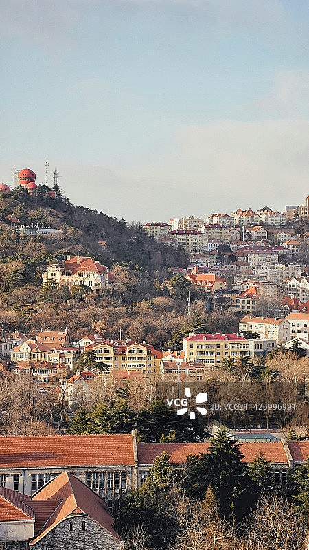 俯瞰天空的城市景观图片素材