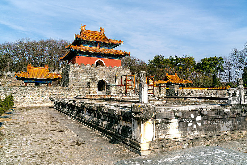 湖北钟祥明显陵祾恩殿遗迹图片素材