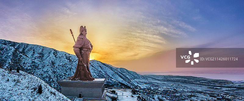 寒雪晚霞映公关图片素材