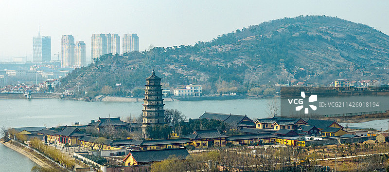 江苏连云港：千年不倒海清寺阿育王塔图片素材