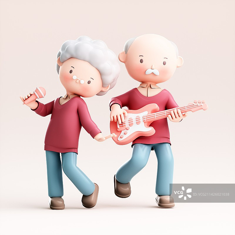 3D渲染的卡通人物图片素材