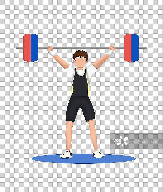 举重的男孩图片素材