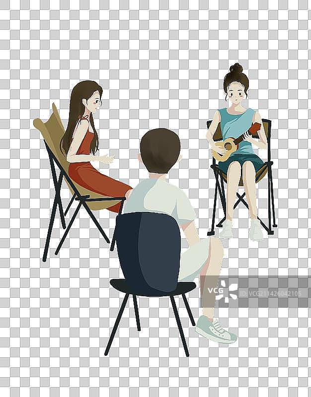 聚会聊天的年轻人图片素材