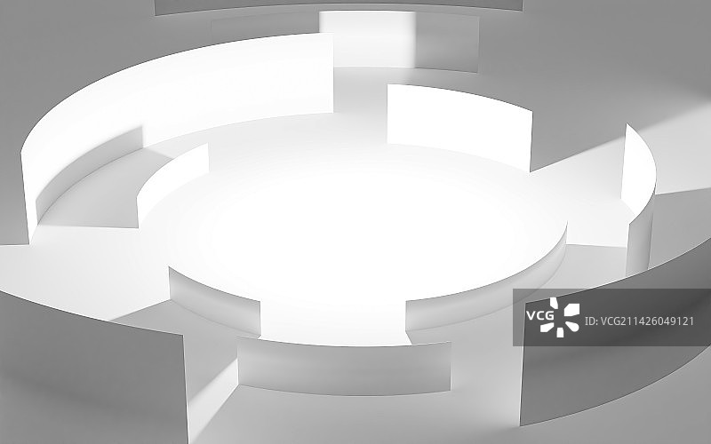 圆形白色背景墙图片素材