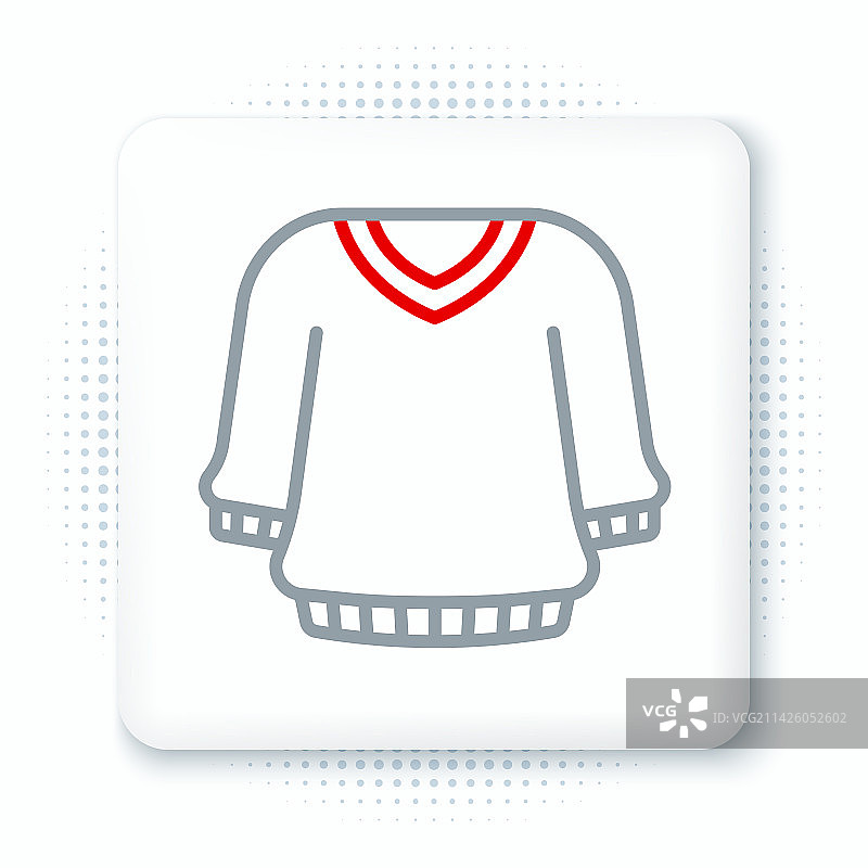 白色背景上的毛衣线条图标图片素材