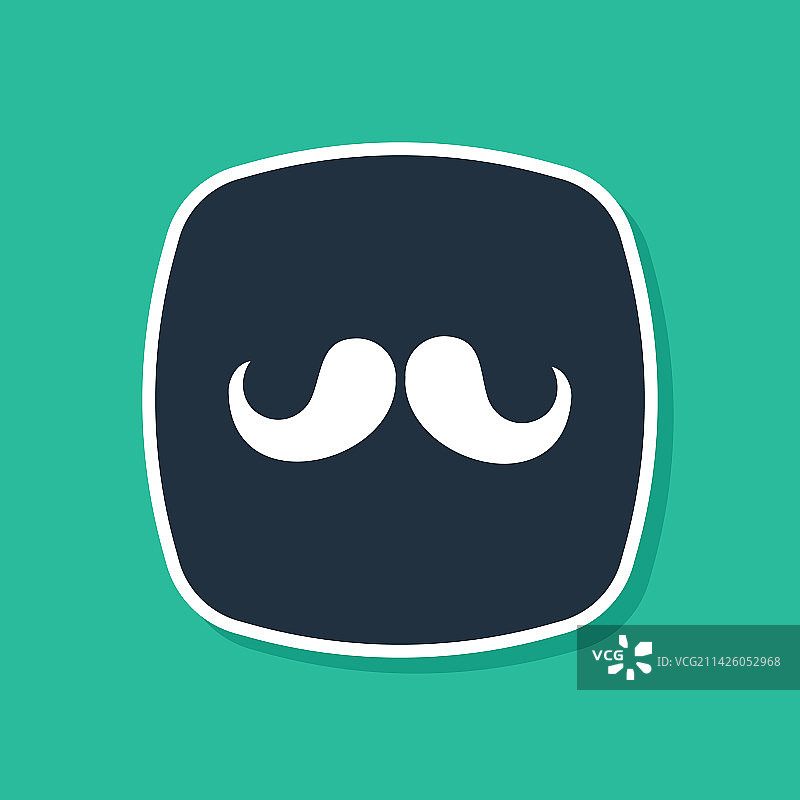 绿色背景上的蓝色理发店图标图片素材