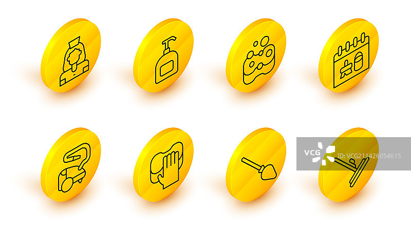 拖把手柄扫帚清洁服务合集图片素材