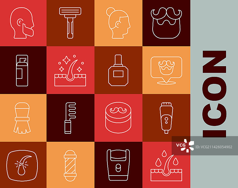 护发护理精油线性图标图片素材