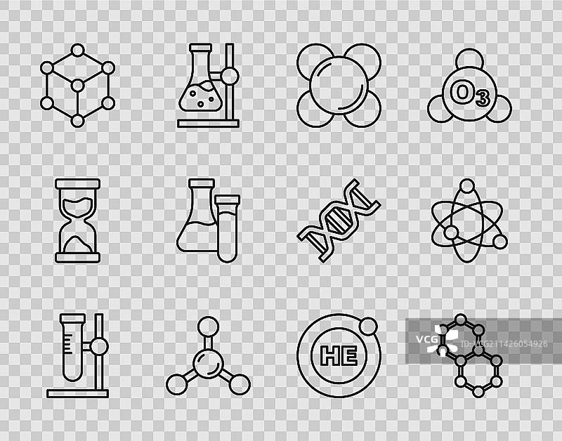 试管烧瓶分子实验器材图片素材