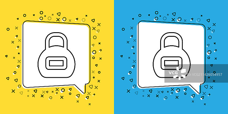 壶铃线条图标：黄色背景图片素材